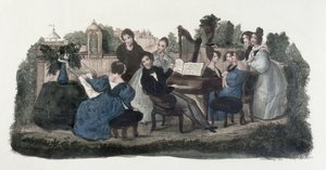 Musical Gathering in a Garden by Duvelleroy
